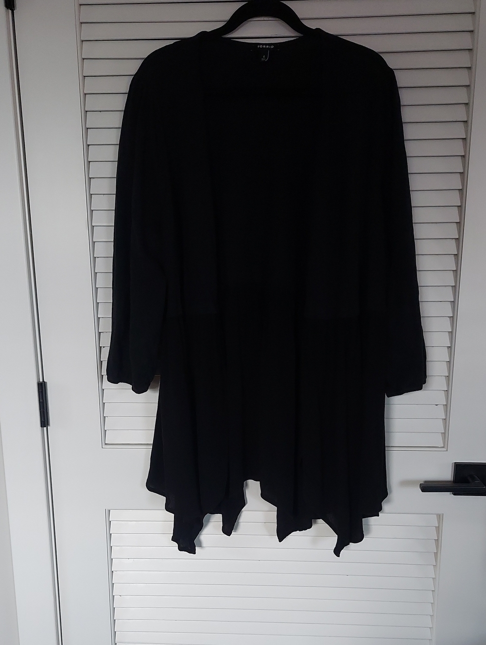 torrid Black Draped Open-Front Cardigan